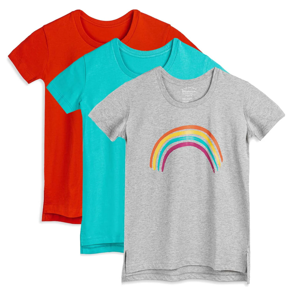 Mightly Girls Aqua | Gray | Red T-Shirt size: 2-5T